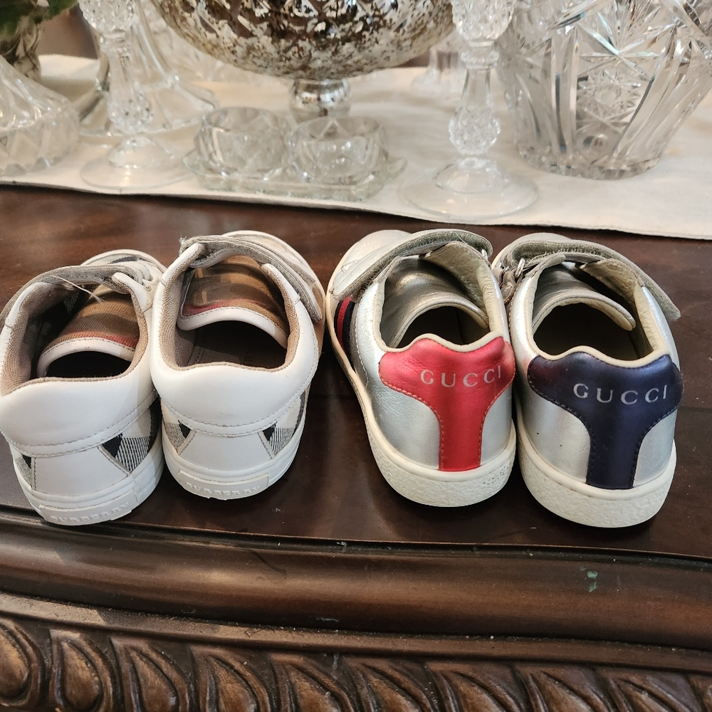 SoLD Gucci and Burberry boys shoes(2 pairs)